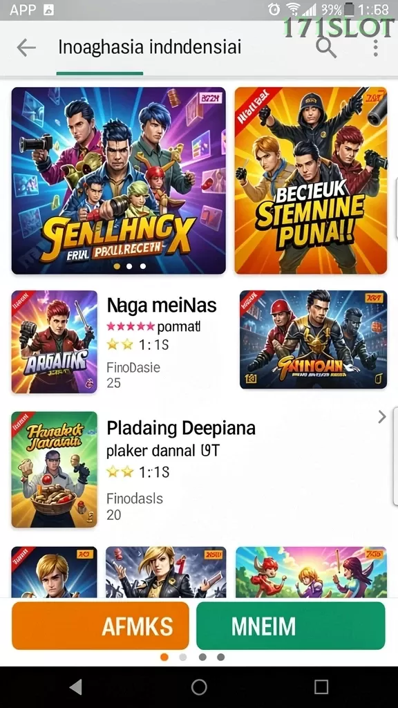 Cuplikan layar ACEPARTY — menu navigasi