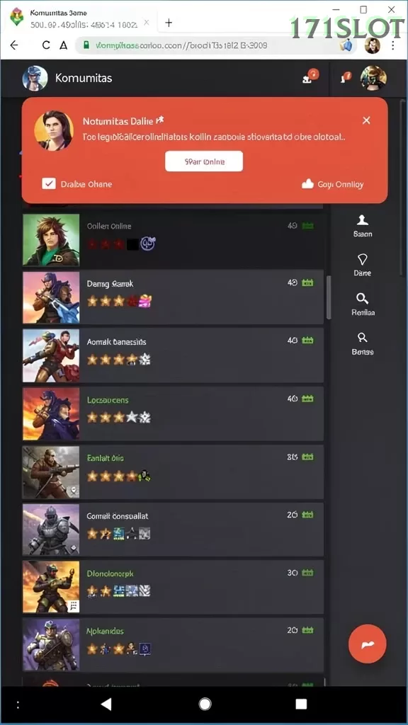 Cuplikan layar 8888 — menu navigasi